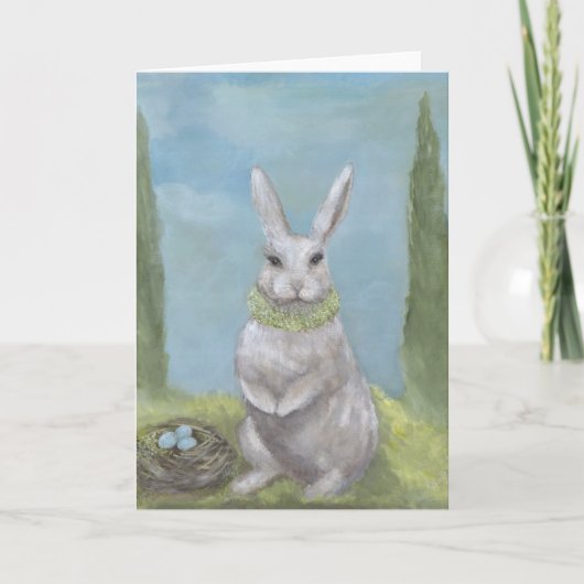 Bunny Rabbit Card Feiertagskarte (Vorderseite)