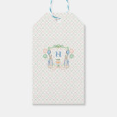 Bunny Rabbit Carrot Monogram Geschenkanhänger (Vorderseite)