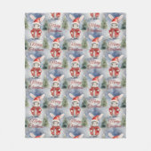 Bunny Rabbit Christmas Fleecedecke (Vorderseite)