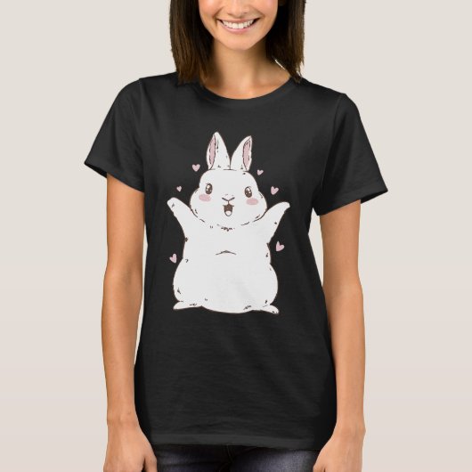 Bunny Rabbit Christmas New Year cute T-Shirt (Vorderseite)