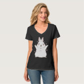 Bunny Rabbit Christmas New Year cute T-Shirt (Vorderseite Vollansicht)