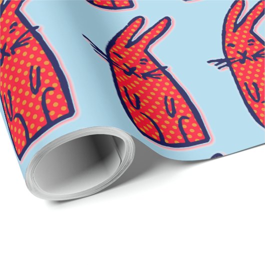 BUNNY RABBIT CHRISTMAS ODER BIRTHDAY WRAPPING PAPE GESCHENKPAPIER (Rolleneckpunkt)