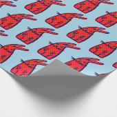 BUNNY RABBIT CHRISTMAS ODER BIRTHDAY WRAPPING PAPE GESCHENKPAPIER (Ecke)