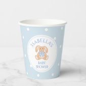 Bunny Rabbit Classic Polka Dots Boy Baby Dusche Pappbecher (Vorderseite)