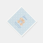 Bunny Rabbit Classic Polka Dots Boy Baby Dusche Serviette (Ecke)