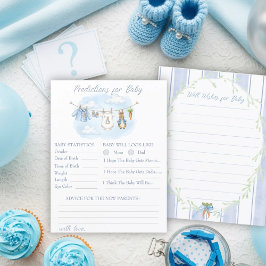 Bunny Rabbit Clothesline Baby Shower Prediction 