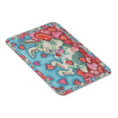 BUNNY RABBIT & COLORFUL HERZEN REGENWERTE MAGNET (Rechte Seite)
