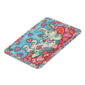 BUNNY RABBIT & COLORFUL HERZEN REGENWERTE MAGNET (Linke Seite)