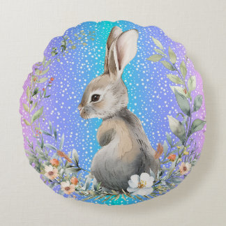 Bunny Rabbit Cushion Rundes Kissen
