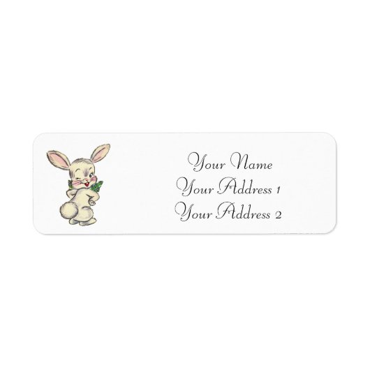 Bunny Rabbit Custom Address Labels (Vorne)