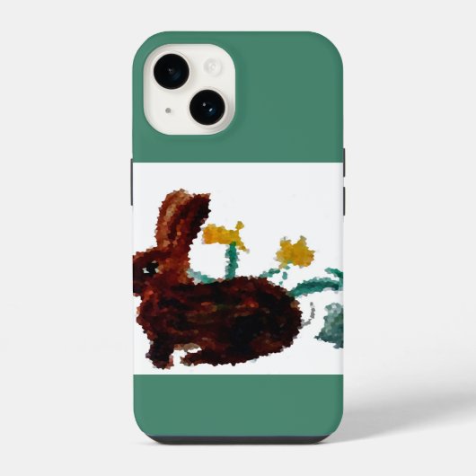 Bunny Rabbit Daffodin Spring iPhone Hülle (Rückseite)