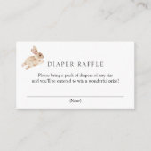 Bunny Rabbit Diaper Raffle Baby Dusche Begleitkarte (Vorderseite)