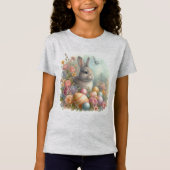 Bunny Rabbit /Easter Egg Hunt Girls T-Shirt (Vorderseite)
