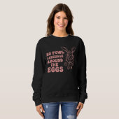 Bunny Rabbit Eggs Hunting Happy Easter Day Cute Sweatshirt (Vorne ganz)