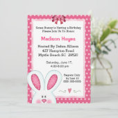 Bunny Rabbit Einladung zum Geburtstag (Stehend Vorderseite)