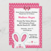 Bunny Rabbit Einladung zum Geburtstag (Vorne/Hinten)