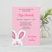 Bunny Rabbit Einladung zum Geburtstag (Stehend Vorderseite)