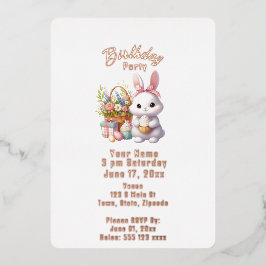 Bunny Rabbit Einladung zum Geburtstag