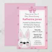 Bunny Rabbit Face Baby Dusche Einladung (Vorne/Hinten)