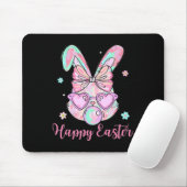 Bunny Rabbit Face Coquette Bow Ostertag Bubblegu Mousepad (Mit Mouse)