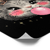 Bunny Rabbit Face Leopard Coquette Bow Ostertag Poster (Ecke)
