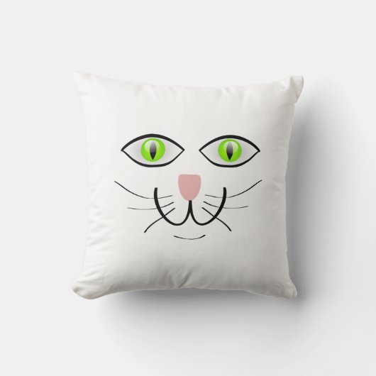 Bunny Rabbit Face Throw Kissen (Vorderseite)