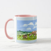 Bunny Rabbit Family Watching Wolken Designer Tasse (Links)