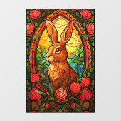 Bunny Rabbit farbenfrohe Imitate aus gebackenem Gl Fensteraufkleber (Blatt)