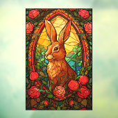 Bunny Rabbit farbenfrohe Imitate aus gebackenem Gl Fensteraufkleber (Blatt 3)