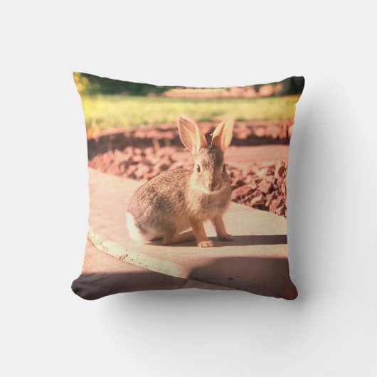 Bunny Rabbit Foto von Easter Spring Kissen (Vorderseite)