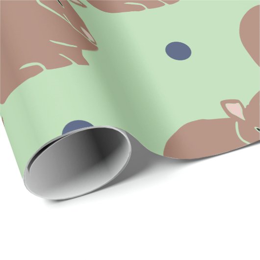 Bunny Rabbit Geschenkpapier (Rolleneckpunkt)