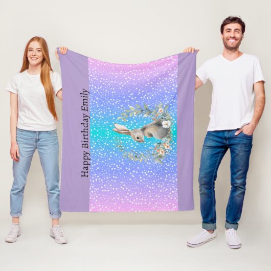 Bunny Rabbit gift - personalisierte Decke (Beispiel)