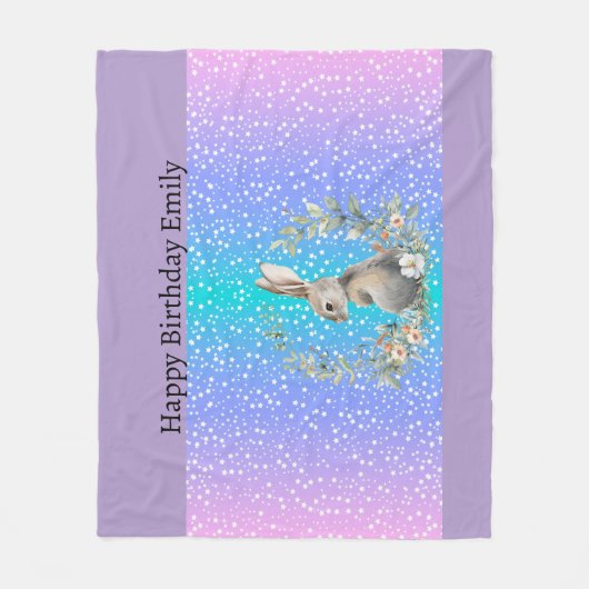 Bunny Rabbit gift - personalisierte Decke (Vorderseite)