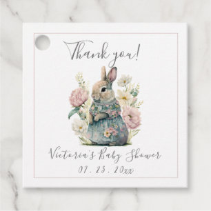 Bunny Rabbit Girl Baby Dusche Geschenkanhänger