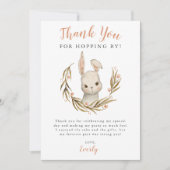 Bunny Rabbit Girl Geburtstagsparty Dankeskarte (Vorderseite)