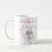 Bunny Rabbit Girl Pink Kaffeetasse (Links)