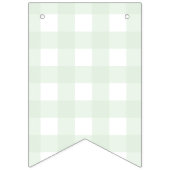 Bunny Rabbit Green Gingham Baby Dusche Jagd Wimpelkette (Erste Fahne)