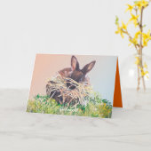 Bunny Rabbit Grußkarten Geburtstag, Beileid Karte (Gelbe Blume)