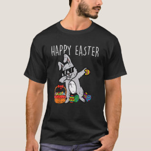Bunny Rabbit Happy Easter Dab Tanz Cool Kids Boys T-Shirt