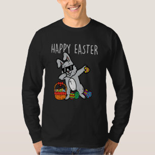 Bunny Rabbit Happy Easter Dab Tanz Cool Kids Boys T-Shirt