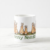 Bunny Rabbit Hug Liebe Freundschaft Tiermalerei Kaffeetasse (Mittel)