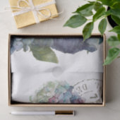 Bunny Rabbit Hydrangea Blume Französisch Postmark Seidenpapier (Geschenk)