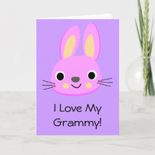 Bunny Rabbit I Liebe Mein Grammy Individuelle Name Karte