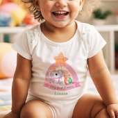 Bunny Rabbit Koala Baby Girl Rainbow Erster Oster Baby Strampler