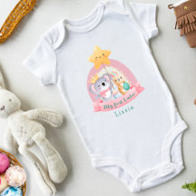 Bunny Rabbit Koala Baby Girl Rainbow Erster Oster