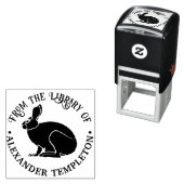 Bunny Rabbit Kontur Library Name Permastempel (Beispiel)