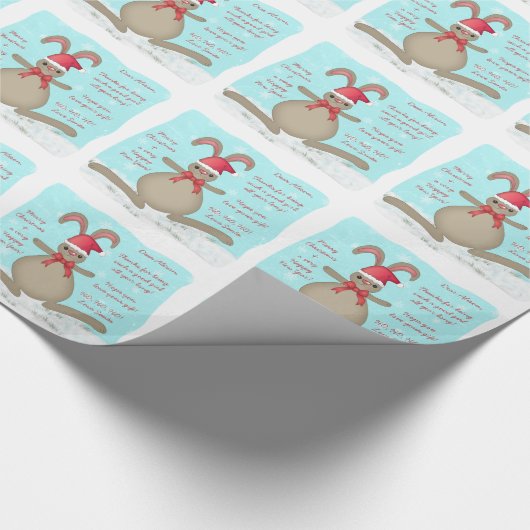 Bunny Rabbit Letter von Weihnachten Geschenkpapier (Ecke)