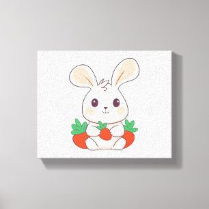 Bunny Rabbit Niedlicher Tiere für Kinder Osterhase Leinwanddruck