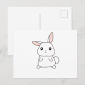 Bunny Rabbit Niedlicher Tiere für Kinder Osterhase Postkarte (Vorne/Hinten)