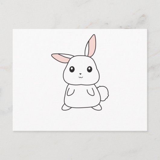 Bunny Rabbit Niedlicher Tiere für Kinder Osterhase Postkarte (Vorderseite)